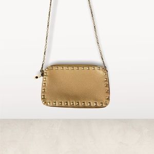 Gold Cross Body Bag with Metal Studs